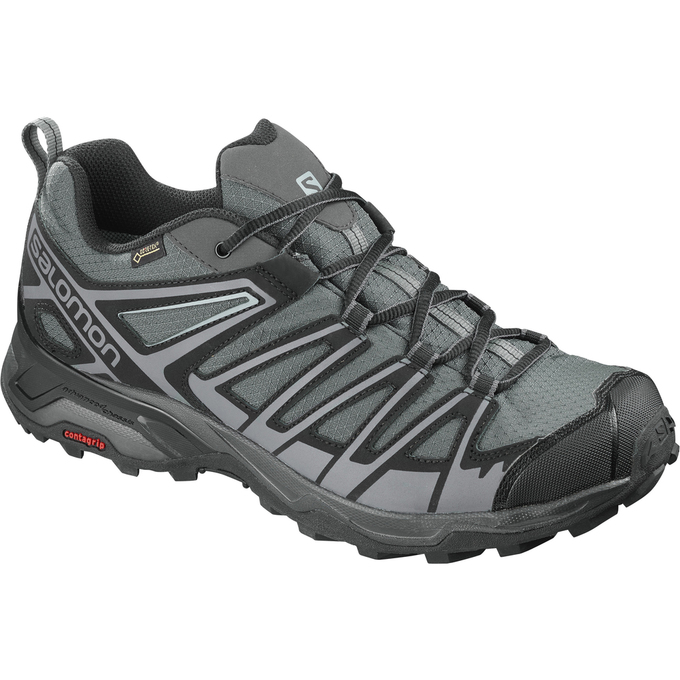 Buty Trekkingowe Męskie Salomon X ULTRA 3 PRIME GTX® - Srebrne / Czarne - Polska (587-VBUGZN)